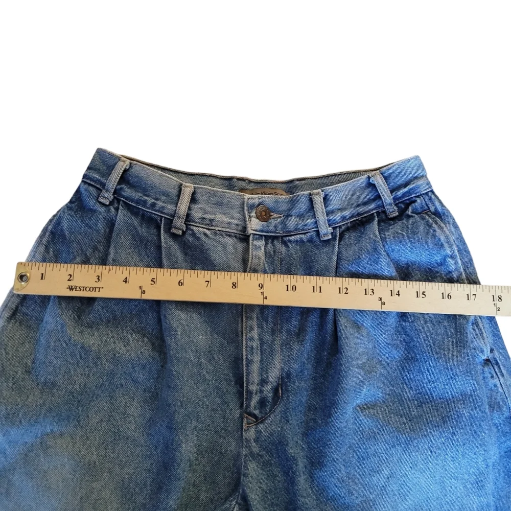 80s Calvin Klein Jeans Mens 31 Blue Denim Straight Leg Pleated 80s USA Made - Picture 10 of 13